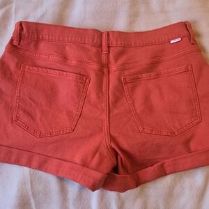 Vibrant Coral Jean Shorts for Women